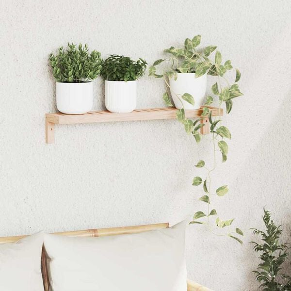 vidaXL Wall Hanging Rack Wall-mounted Natural 24.41 x 3.94 x 4.92 in