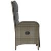 vidaXL Outdoor Reclining Chair Set of 2 Grey