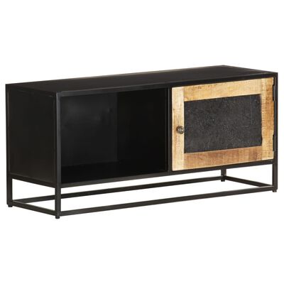 vidaXL TV Stand 35.4"x11.8"x15.7" Rough Mango Wood