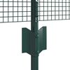 vidaXL Fence with Post Green 1.64 x 32.81 ft Steel