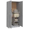 vidaXL Wardrobe Grey Sonoma Engineered Wood 32.5x20.3x70.9 in Wardrobe