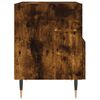 vidaXL Bedside Cabinet Smoked oak Engineered wood, Iron Bedside Cabinet