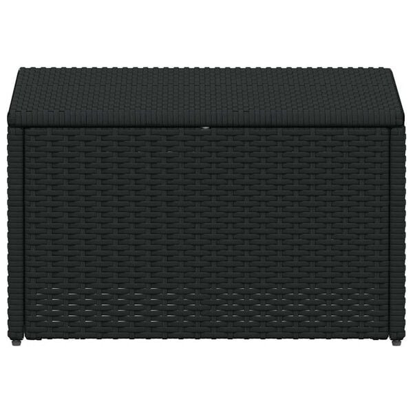 vidaXL Sofa Set Black Poly Rattan, Powder-Coated Steel Standard