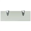 vidaXL Floating Shelf Set of 2 Frosted Tempered safety glass, Zinc alloy