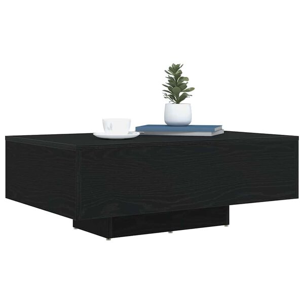 vidaXL Coffee Table Black Oak 33.46 x 21.65 x 12.20 in Engineered Wood
