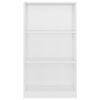 vidaXL Book Cabinet High Gloss White Engineered Wood Medium