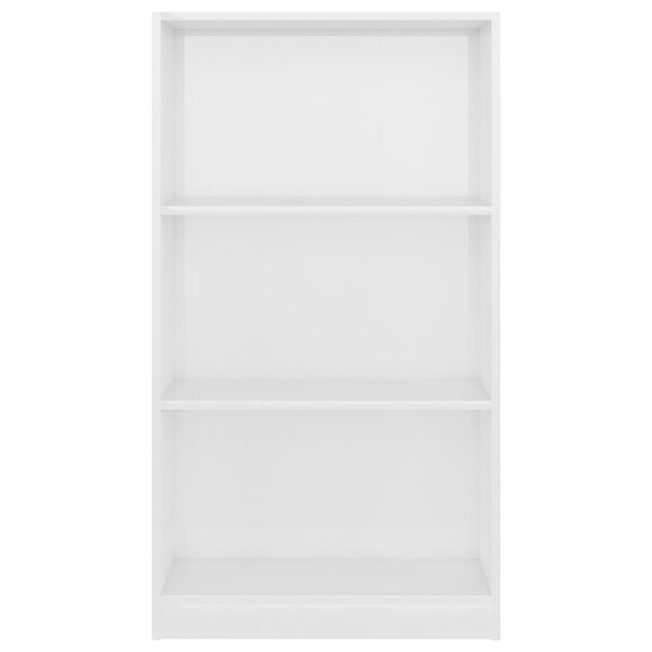 vidaXL Book Cabinet High Gloss White Engineered Wood Medium