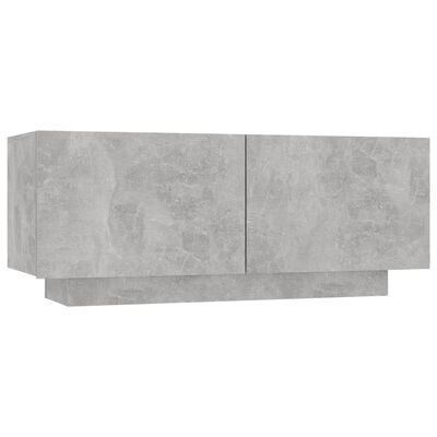 vidaXL Bedside Cabinet Concrete Gray 39.4"x13.8"x15.7" Engineered Wood