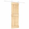 vidaXL Sliding Door with Hardware Set 27.6x82.7" Solid Wood Pine