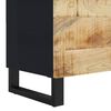 vidaXL TV Cabinet Black Solid mango wood Medium TV Cabinet Rectangular