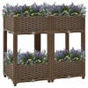 vidaXL Raised Bed Brown Polypropylene 31.5x15.7x28.0 in Durable