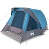 vidaXL Camping Tent Cabin 4-Person Blue Waterproof