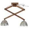 vidaXL Ceiling Lamp Vintage silver Iron and solid mango wood