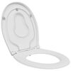 vidaXL Toilet Seat White 17.52 x 14.69 x 1.69 in Duroplast