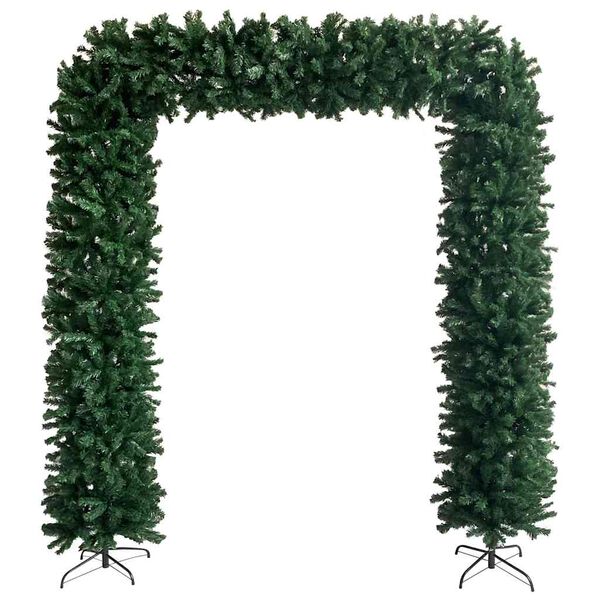 vidaXL Christmas Tree Arch with LEDs&Ball Set Green 94.5"