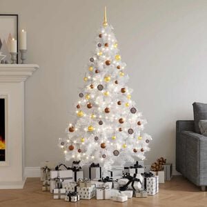 vidaXL Christmas Tree White PVC Medium Christmas Tree Cone-shaped