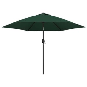 vidaXL Garden Parasol Green Polyester 9.8 ft diameter Tiltable