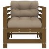 vidaXL Garden Chair Honey Brown Solid Pine Wood, Oxford Fabric, PP Cotton