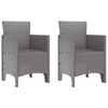 vidaXL Garden Chair 2 pcs Light gray 53 x 49 x 85 cm PP