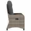 vidaXL Recliner Chair Gray 56 x 66 x 95cm poly rattan