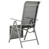 vidaXL Garden Chair Set of 2 Black and Silver Powder-coated aluminum