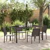 vidaXL Garden Dining Set 5 pcs Brown Poly rattan