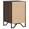 vidaXL Bedside Cabinet Brown Oak Engineered Wood and Metal Medium