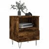 vidaXL Bedside Cabinet Smoked Oak Engineered Wood, Metal Small