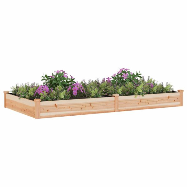 vidaXL Garden Raised Bed Natural wood Solid fir wood Large