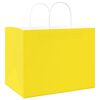 vidaXL Paper Bags 250 pcs with Handles Yellow 32x22x24 cm
