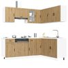 vidaXL Kitchen Cabinet Set Artisan Oak Engineered Wood and Glass Large
