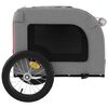 vidaXL Pet Bike Trailer Red and Grey Oxford Fabric, Iron, PVC Small