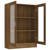 vidaXL Vitrine Cabinet Brown Oak Engineered wood 45.3 in high