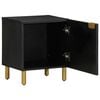 vidaXL Bedside Cabinet Black Solid mango wood, Engineered wood