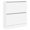 vidaXL Shoe Cabinet White Engineered wood Compact Shoe Cabinet