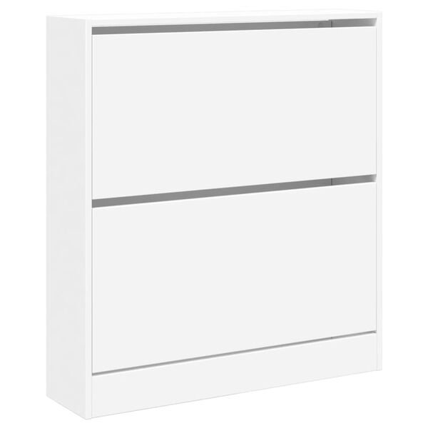 vidaXL Shoe Cabinet White Engineered wood Compact Shoe Cabinet