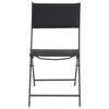 vidaXL Outdoor Chair Set of 2 Black Powder-coated steel, Textilene