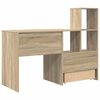 vidaXL Desk Sonoma Oak 51.77 x 19.69 x 41.93 in Engineered Wood