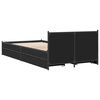 vidaXL Bed Frame Black Engineered wood, steel Small Single Bed Frame