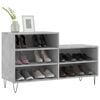 vidaXL Shoe Cabinet Concrete Grey Engineered Wood, Metal Medium