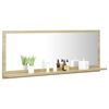 vidaXL Mirror Sonoma Oak Engineered Wood Large Bathroom Mirror