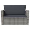 vidaXL Garden Lounge Set Grey Powder-coated steel Large Removable Covers