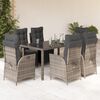 vidaXL Garden Dining Set Grey, Dark Grey