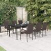 vidaXL Garden Dining Set Brown and Black