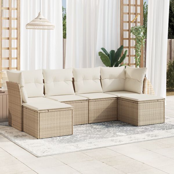 vidaXL Patio Sofa Set Adjustable Feet Garden Sofa Set Rectangular Modern