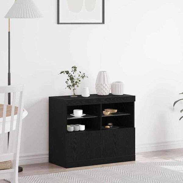vidaXL Sideboard Black 81 x 37 x 67 cm Engineered wood