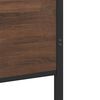 vidaXL Bed Frame Brown Oak Steel, Engineered Wood Twin Bed Frame