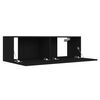 vidaXL TV Cabinet Set of 3 Black Engineered wood Medium TV Cabinet