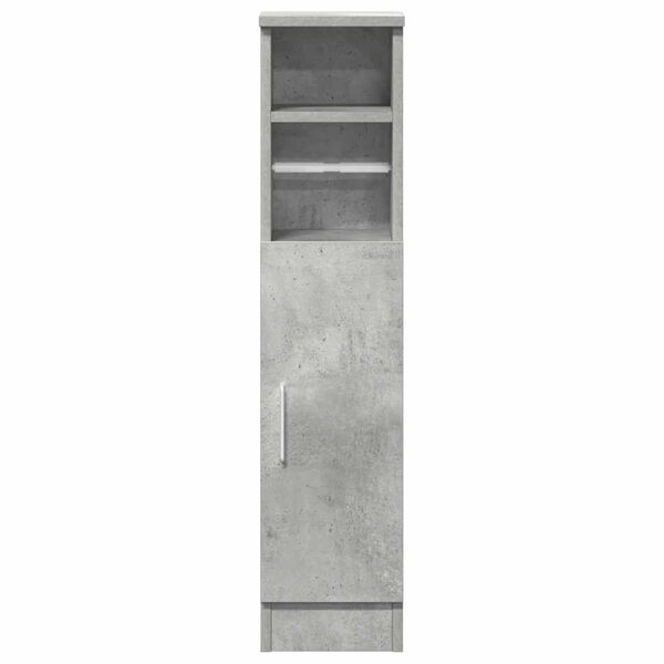 vidaXL Bathroom Cabinet Concrete Grey Engineered Wood Slim