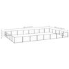 vidaXL Dog Kennel Black Steel 430.6 ft² Durable Dog Kennel